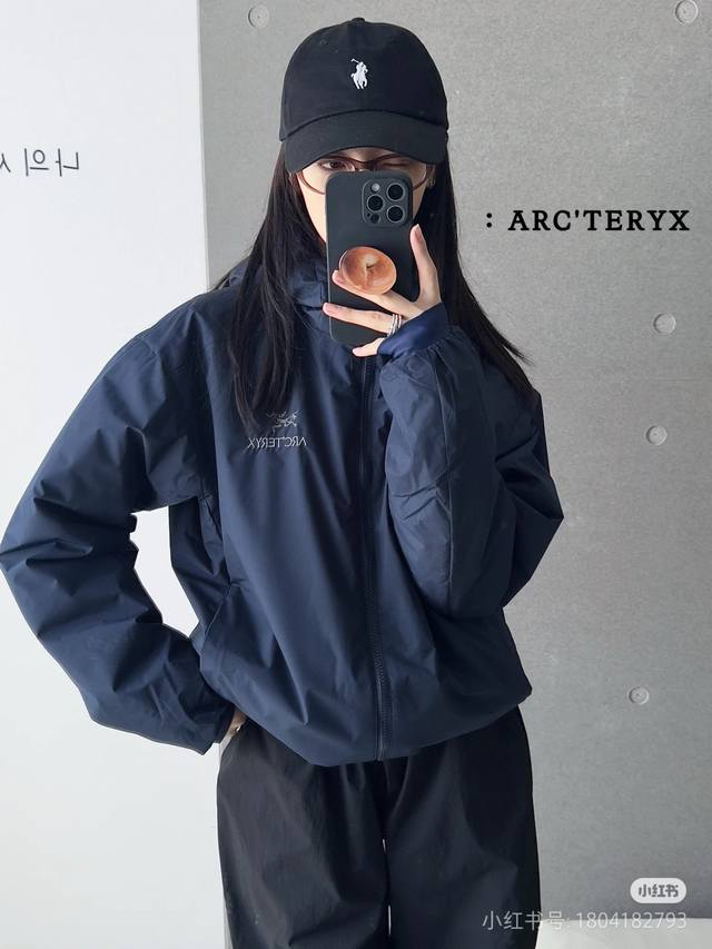 藏青色咨询图 Arcteryx 始祖鸟阿童木冬季轻量防风防水户外冲锋衣 连帽棉服