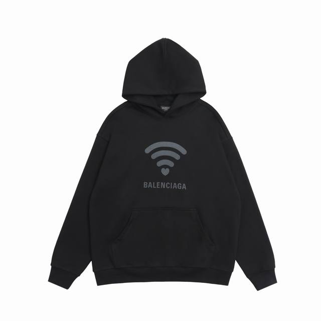 顶级复刻版本 Balenciaga 巴黎世家新款手工做旧520爱心wifi休闲连帽卫衣帽衫 面料: 重磅450克定制高密度大毛圈水洗棉，随意对比 一比一定制新款