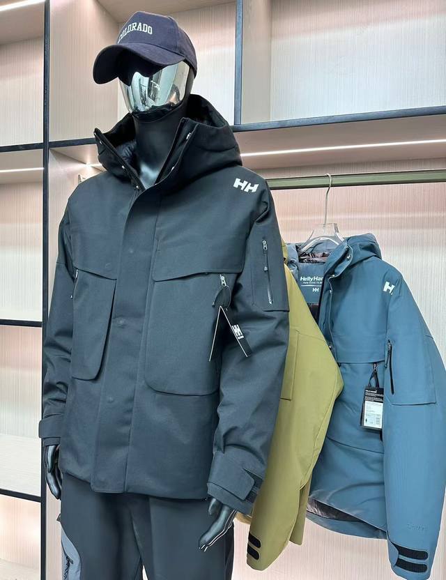 顶级版本 三防一体 海丽汉森 Helly Hansen Hh男子户外机能工装羽绒服 派克服 滑雪服外套 1:使用dermizax面料，Jis标准防水等级，防御暴