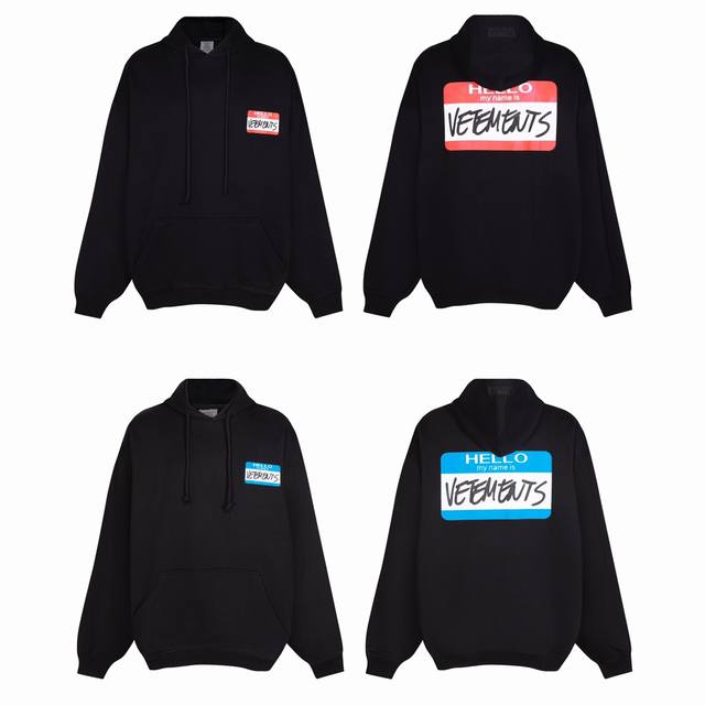 过验原单 Vetements 24Ss 红橙色标语字母毛圈洗水连帽卫衣 -采用490克重紧密单股纯棉面料及配套螺纹，不易变形不易缩水，整体质感舒适 -单件最小码