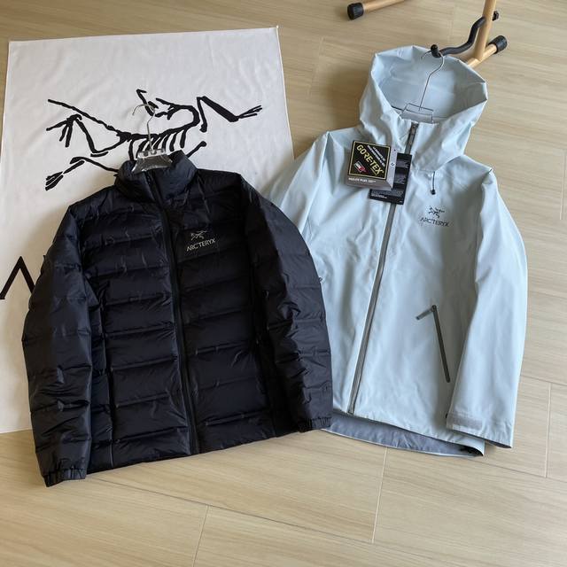 三合一arc'Teryx 始祖鸟｜Lt贝塔 羽绒服冲锋衣 户外防水硬壳｜全压胶工艺｜90绒内胆｜轻薄保暖一衣三穿 Gore-Tex面料 内胆轻薄户外级羽绒服 外