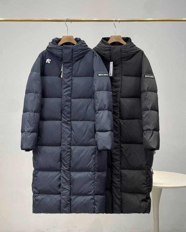 上新 高版本 Descente 迪桑t Ski Style系列heat Navi科技石墨烯保暖层长款羽绒服 黑色 和墨灰色 男女都能穿 S到xl 代购订单 原版