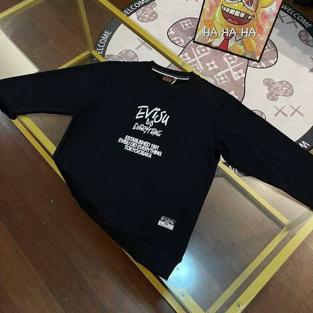 Evisu 2024秋冬新款男女同款海鸥大m印花及宽松卫衣 尺码：S-Xxl S码 胸围106 背部衣长69 袖长58 肩宽44 适合身材100- 斤 M码 胸