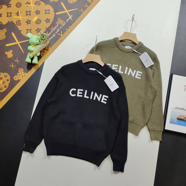 尺码爆款推荐 2024Ss秋冬装新品celine 赛林经典款刺绣贴布圆领针织衫毛衣 卖的是质量 而不仅仅是个款式 面料的厚实度以及绣花工艺包括辅料细节 都是你看