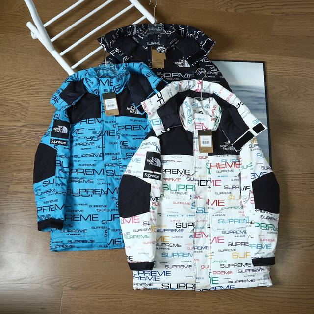 Supreme Fw21 Week9 X The North Face 联名款 Coldworks 700-Fill Down Parak 彩色徽标logo连帽