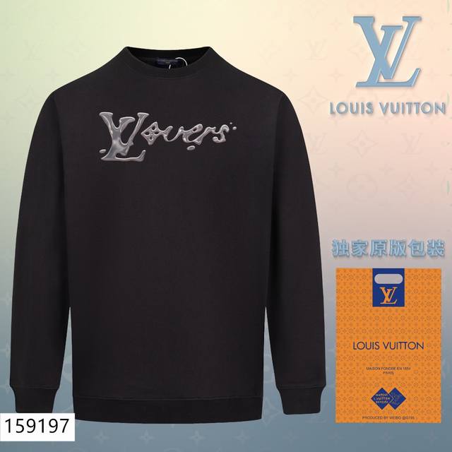 加绒款+10 Lv路易威登louis Vuitton经典款全棉加厚320G休闲圆领套头卫衣 扫码芯片过验版本 159197 包含得物防伪卡 全套包装 高品质 下