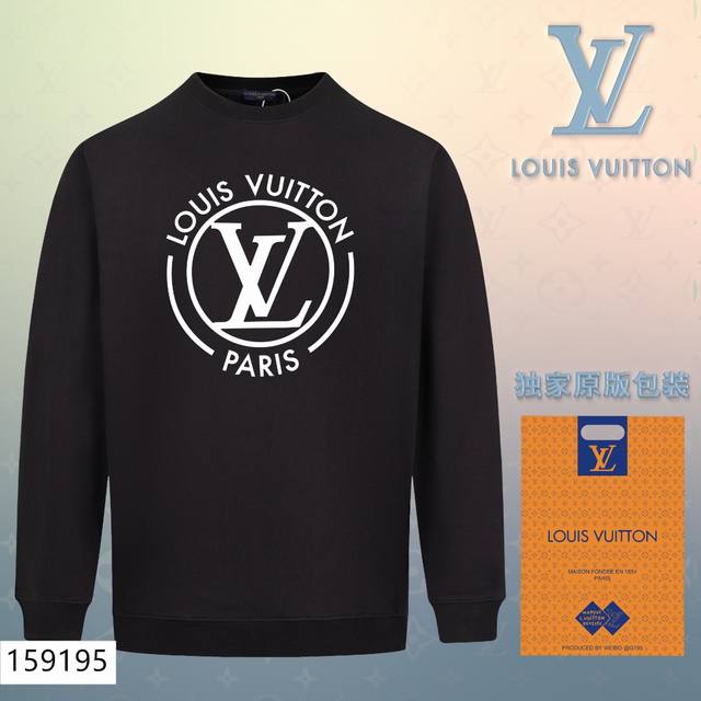 加绒款+10 Lv路易威登louis Vuitton经典款全棉加厚320G休闲圆领套头卫衣 扫码芯片过验版本 159195 包含得物防伪卡 全套包装 高品质 下