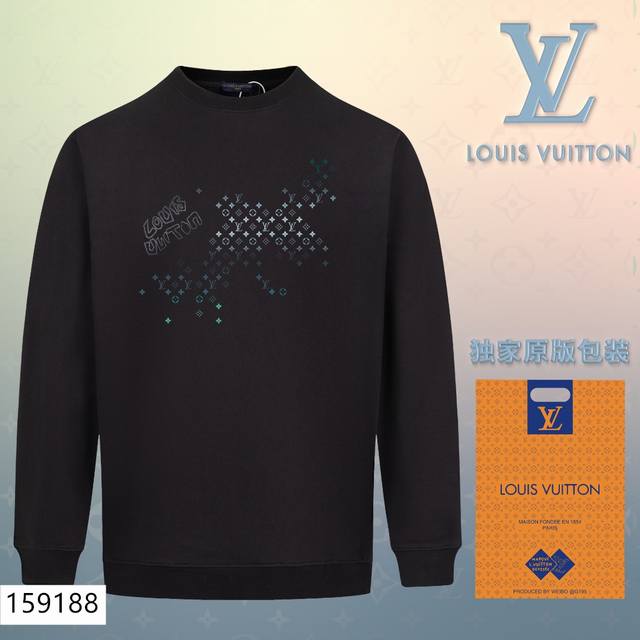 加绒款+10 Lv路易威登louis Vuitton经典款全棉加厚320G休闲圆领套头卫衣 扫码芯片过验版本 1591 包含得物防伪卡 全套包装 高品质 下单即