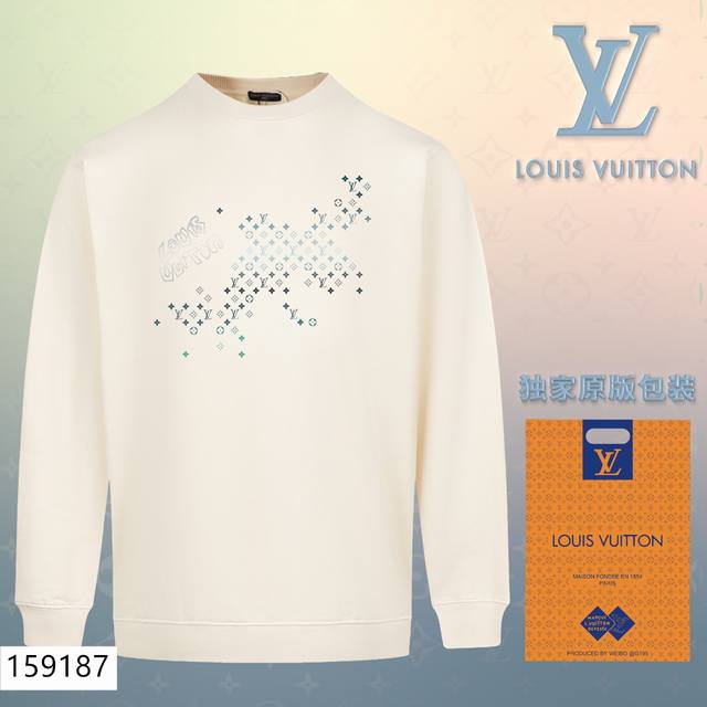 加绒款+10 Lv路易威登louis Vuitton经典款全棉加厚320G休闲圆领套头卫衣 扫码芯片过验版本 159187 包含得物防伪卡 全套包装 高品质 下