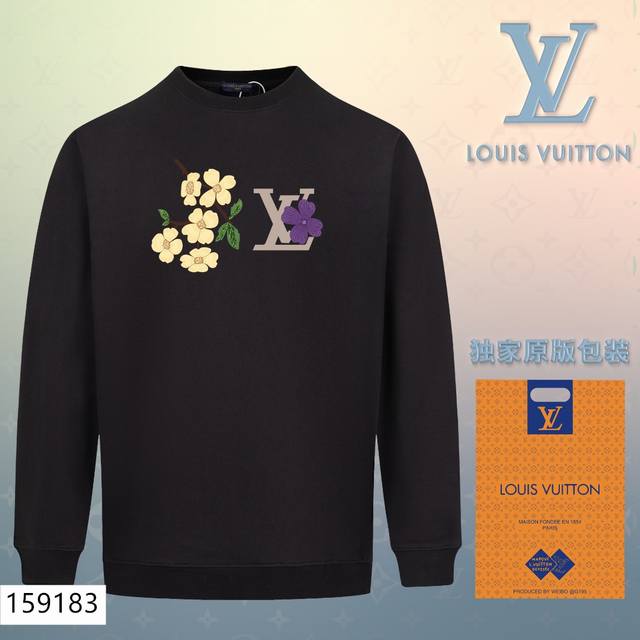 加绒款+10 Lv路易威登louis Vuitton经典款全棉加厚320G休闲圆领套头卫衣 扫码芯片过验版本 159183 包含得物防伪卡 全套包装 高品质 下