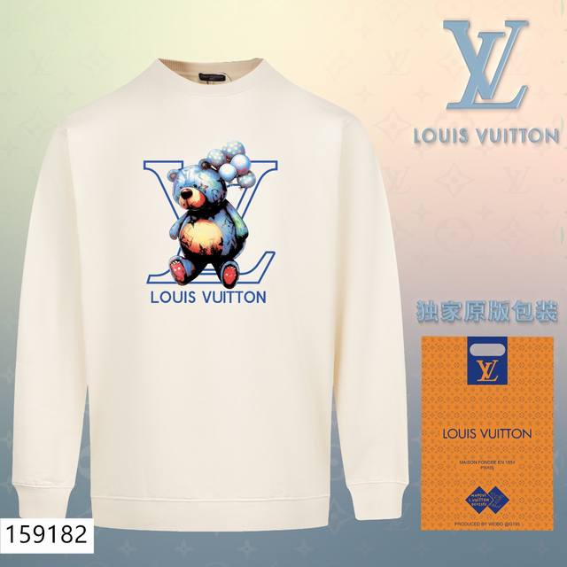 加绒款+10 Lv路易威登louis Vuitton经典款全棉加厚320G休闲圆领套头卫衣 扫码芯片过验版本 159182 包含得物防伪卡 全套包装 高品质 下