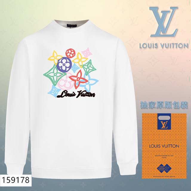 加绒款+10 Lv路易威登louis Vuitton经典款全棉加厚320G休闲圆领套头卫衣 扫码芯片过验版本 159178 包含得物防伪卡 全套包装 高品质 下