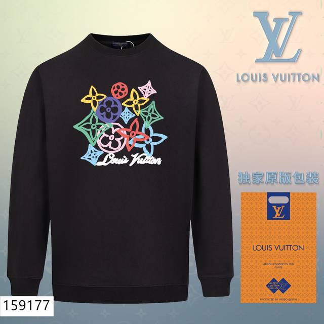 加绒款+10 Lv路易威登louis Vuitton经典款全棉加厚320G休闲圆领套头卫衣 扫码芯片过验版本 159177 包含得物防伪卡 全套包装 高品质 下