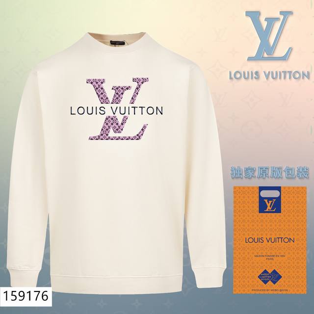 加绒款+10 Lv路易威登louis Vuitton经典款全棉加厚320G休闲圆领套头卫衣 扫码芯片过验版本 159176 包含得物防伪卡 全套包装 高品质 下