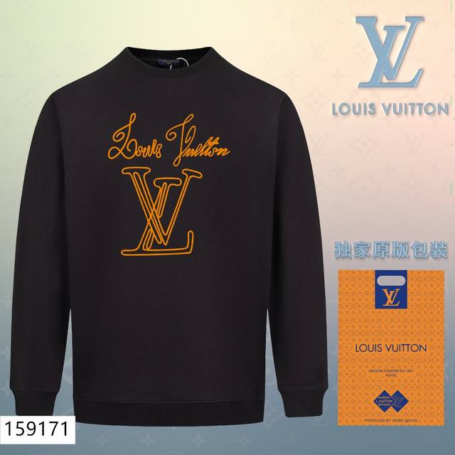 加绒款+10 Lv路易威登louis Vuitton经典款全棉加厚320G休闲圆领套头卫衣 扫码芯片过验版本 159171 包含得物防伪卡 全套包装 高品质 下