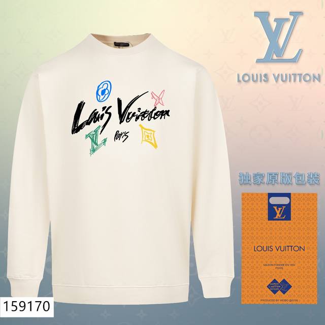 加绒款+10 Lv路易威登louis Vuitton经典款全棉加厚320G休闲圆领套头卫衣 扫码芯片过验版本 159170 包含得物防伪卡 全套包装 高品质 下