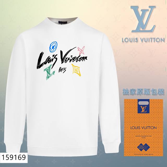 加绒款+10 Lv路易威登louis Vuitton经典款全棉加厚320G休闲圆领套头卫衣 扫码芯片过验版本 159169 包含得物防伪卡 全套包装 高品质 下