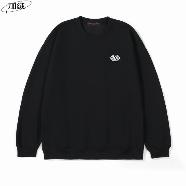 供 Louis Vuitton Lv路易威登立体刺绣水貂绒圆领卫衣 水洗 主标 辅料齐全 定制品牌精密刺绣标 甄选高克重水貂绒面料 防风保暖 同缸定染特种加粗3