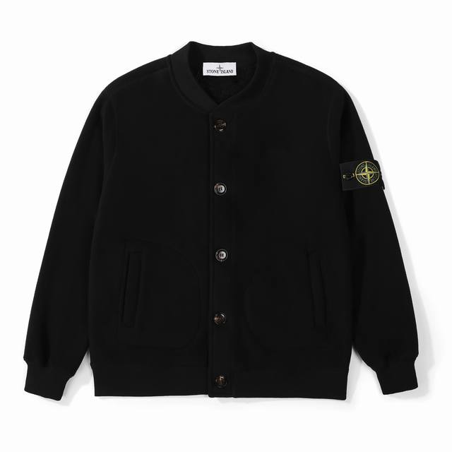 供 Stone Island石头岛经典徽章复古加绒棒球服外套 定制主标 辅料 水洗齐全 品牌徽章 纽扣全部开模 原单品质 秋冬必入 加绒加厚 甄选优质柔软亲肤摇