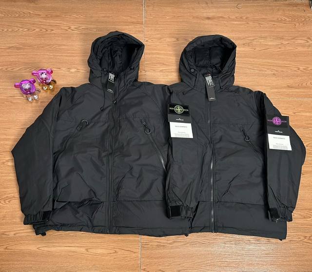 Stone Island 石头岛拉环拉链黑金石墨烯羽绒棉冲锋衣棉服 实拍品质 放心入手 面料采用高品质科技图层防风防雨设计 防寒升级 高密度面料 加棉加厚 3秒