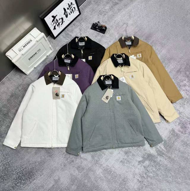 6色市面最高版本 Carharttwip 卡哈特宽松加棉版经典外套棉服 Detroitjacket 底特律双手奉上 各风格玩家都有上身，没有明显的风格限制 新工