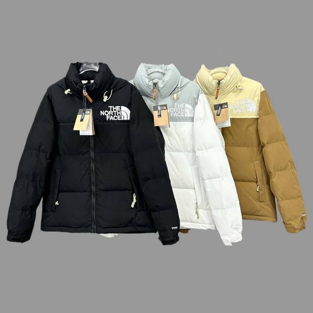 顶级原版 北面 大标 Ss23 Low-Fi Hi-Tek系列 Logo刺绣撞色羽绒服the North Face 实拍图细节满满。扫码进官网。 采用国标90白