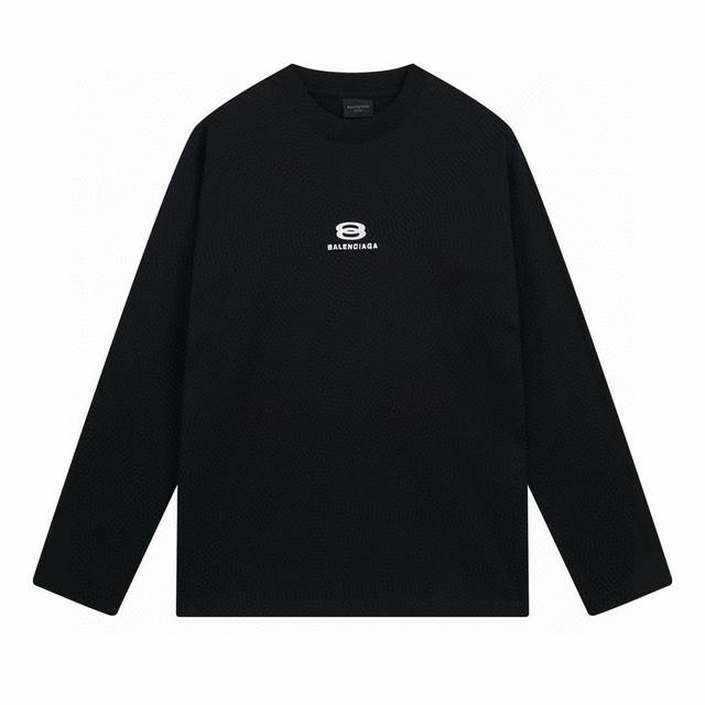 Balenciaga 巴黎世家2024 Ss 双环logo经典字母刺绣磨烂破坏长袖t恤 本市场no.1的质量 真正天花板品质 全部原版开发注意细节图 避免被盗图