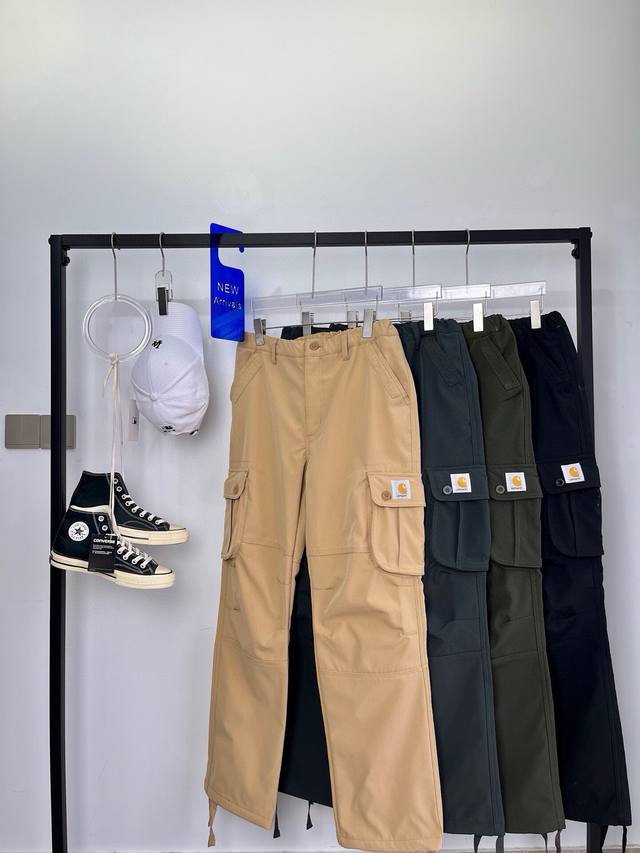 Carhartt加绒加厚简约美式工装裤 Carhartt 卡哈特加绒加厚多口袋爆款美式机能风工装长裤直筒裤，一裤两穿，可直筒可束脚，高品质舒适度高 低调简约 宽