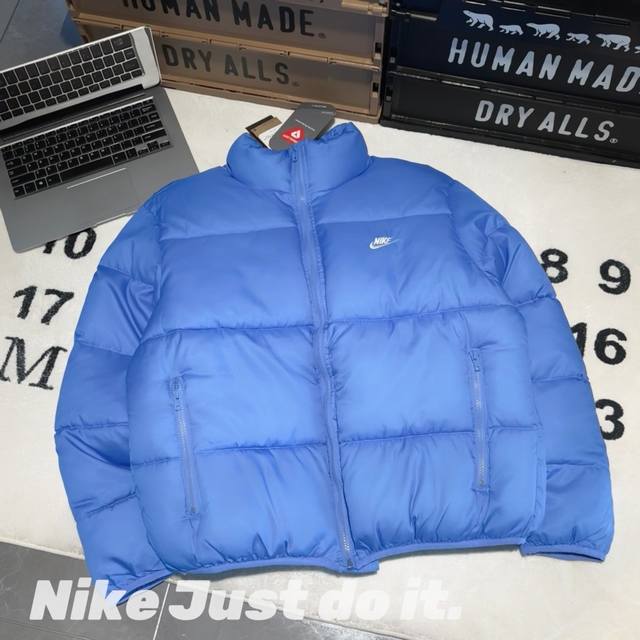 發 -Nike Sport Swear Club Primaloft 耐克纯色立领拉链面包棉服 男女同款 情侣款fb7369 -面料：采用原版一比一定织定染聚酯