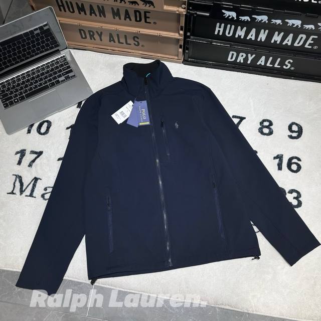 發 -Ralph Lauren 24年拉夫劳伦 软壳 抓绒 加绒 立领 拉链外套 男女同款 情侣款 -面料：原版一比一复合加绒面料。鸟家gamma软壳平替款，同