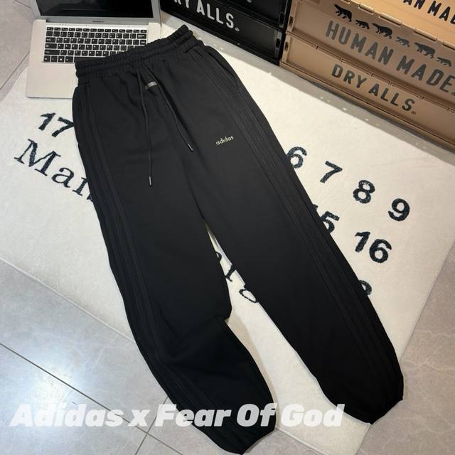 發 -Adidas X Fear Of God Fw23 Athletics系列 阿迪fog联名 三杠 抓绒休闲针织运动裤 男女同款 情侣款 -面料：原版一比一