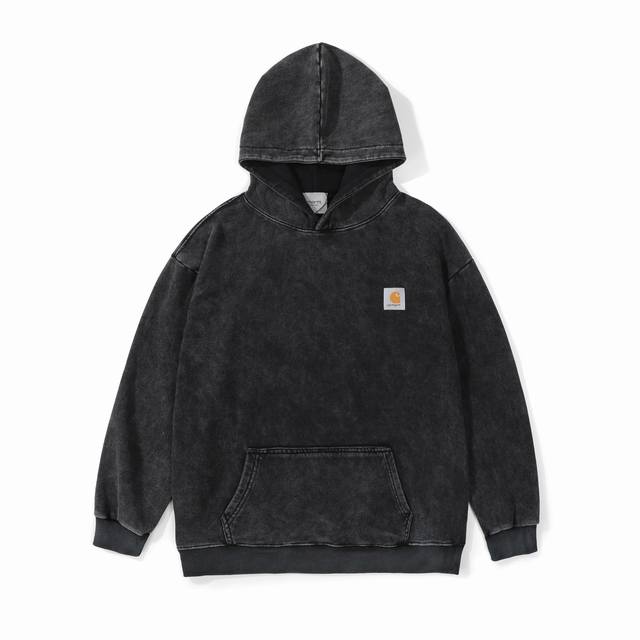 供 Carhartt Wip卡哈特经典logo水洗连帽卫衣 原版宽松版型 宽松！秋冬必入 甄选380克双股毛圈面料 质感厚实 透气性良好 穿着柔软舒适 定制贴标