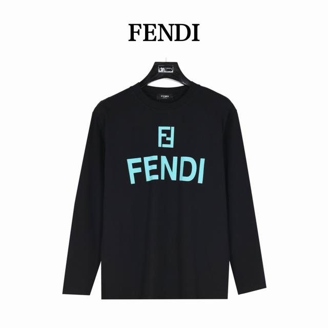 Fendi 芬迪 24Fw 后背小熊印花logo长袖t恤 面料采用高克重300G重精梳棉，定制1:1螺纹，面料舒适亲肤无异感， 定染面料，纺织密度高，垂感佳，不