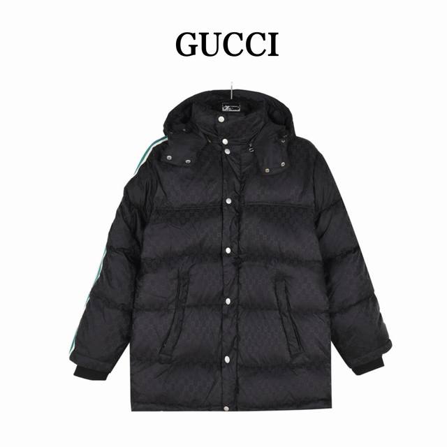 Gucci 古驰红绿织带羽绒服 “灭世版本”直供各大平台，代购，微商。，暴力检测，广检90绒，欢迎对比任何细节品质。 香港专柜购入zp操作，这是一款超复杂工艺的