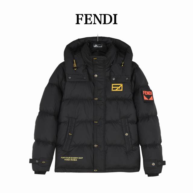 Fendi 芬迪 24Fw 眼睛袖标可拆羽绒服 男女同款 贸易公司渠道订单，海外精品限定系列，独家首发，全品相订单，全新魔术贴字母图案设计元素，整体非常帅气，细