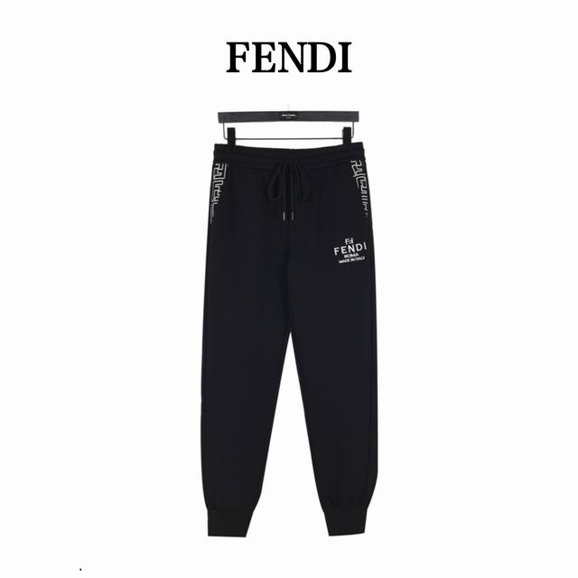 Fendi 芬迪 24新款刺绣字母长裤 男女同款全新美学灵感趣味设计,渠道性质精品。让整体造型设计更加优雅时尚，今夏最火系列，无数明星潮人追捧。客供采用双纱棉面