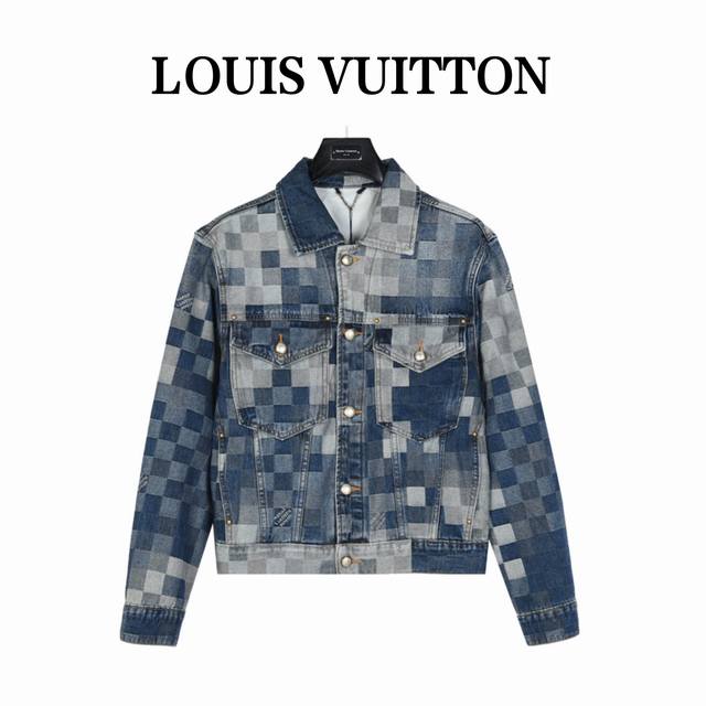 Louisvuitton 路易威登24Ss马赛克棋盘格牛仔外套 这款出自2024春夏秀场的出色牛仔外套展现了品牌的精湛工艺，采用精致的水洗提花damoflage