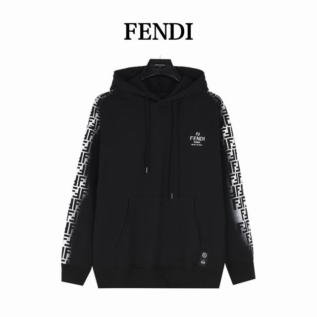 Fendi 芬迪 24Fw 胸前刺绣字母及侧边双f织带连帽卫衣 男女同款全新美学灵感趣味设计,渠道性质精品。让整体造型设计更加优雅时尚，今夏最火系列，无数明星潮