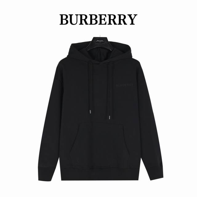 Burberry 巴宝莉 24Fw 后背镂空战马贴布连帽卫衣 420克重纯棉面料毛圈底定制32支2*2螺纹 成衣两遍水洗处理 面料舒适亲肤无异感 定制定染面料