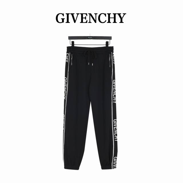 Givenchy 纪梵希 24Fw 侧边logo提花织带拉链双口袋长裤 创意总监matthew M. Williams与艺术家josh Smith 联名系列 面