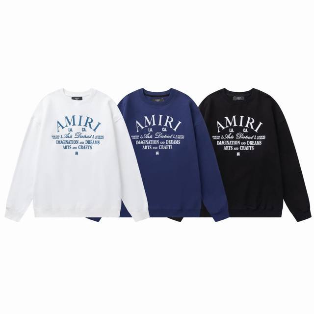 7105# Amiri新款卫衣 .颜色：白色，黑色，蓝色。尺码：S M L Xl