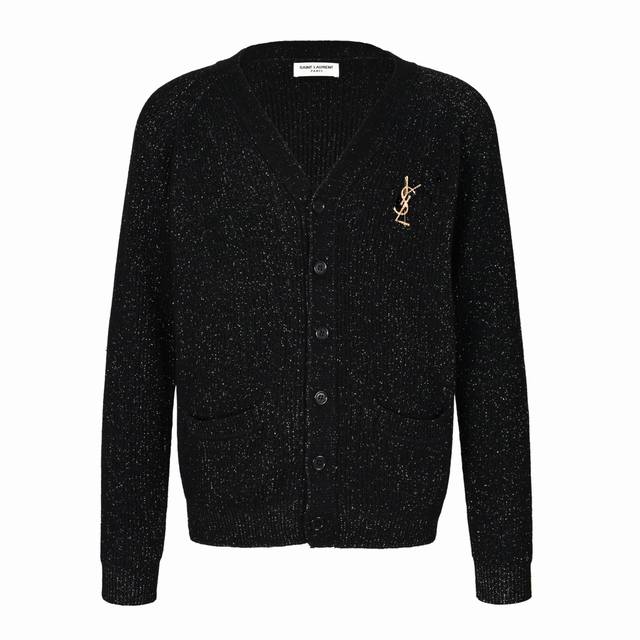 官网1:1原单品质 Ysl 22Fw 满天星毛衣开衫 原13,900购入，面料选用最新款定制银丝羊绒混纺 采用德国进口stoll电脑横机编织，100%羊绒毛料融