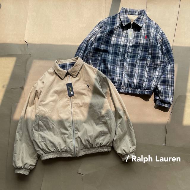 S65 Ralph Lauren 拉夫劳伦24Aw翻领刺绣双面可穿哈灵顿夹克外套 拉夫劳伦秋季新品夹克 经典的哈灵顿夹克版型 一面百搭 经典 一面复古 时尚 两