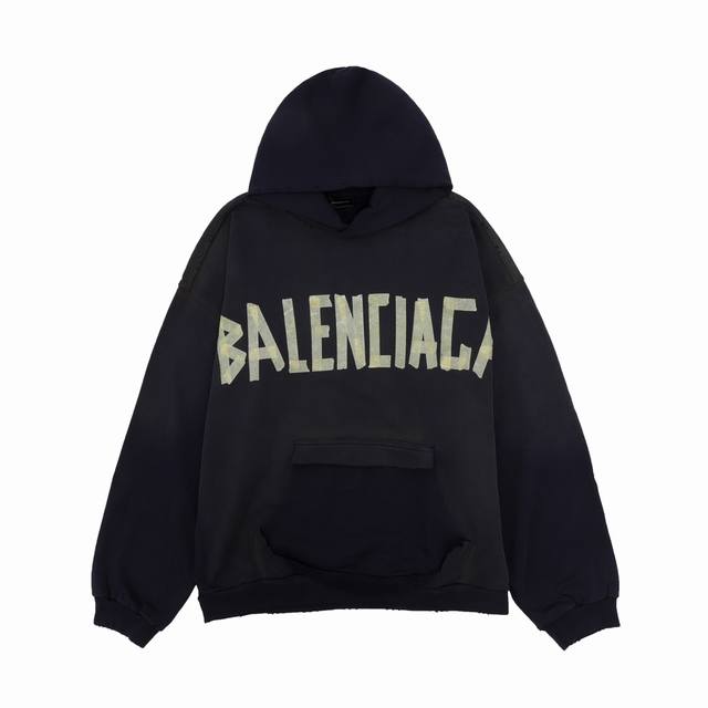 Balenciaga 巴黎世家 美纹纸胶带帽衫 Size：Xs-L