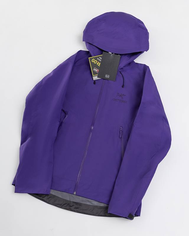 顶级版本 幻银紫白底 Arc‘Teryx Beta Lt Gore-Tex Jacket-Men'S始祖鸟户外防水硬壳全压胶冲锋衣夹克外套 -Yb四次压胶工艺