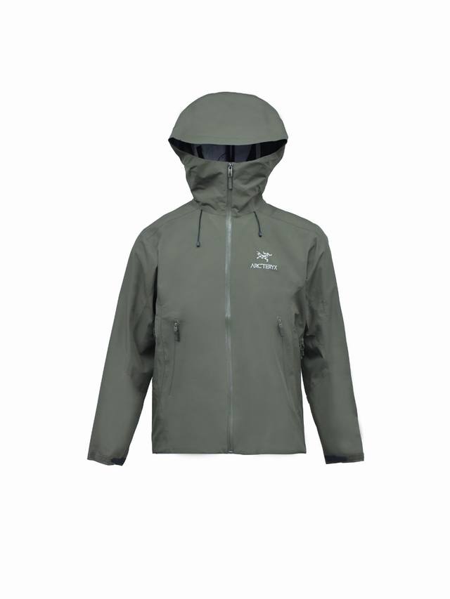 顶级版本 复古绿白底 Arc‘Teryx Beta Lt Gore-Tex Jacket-Men'S始祖鸟户外防水硬壳全压胶冲锋衣夹克外套 -Yb四次压胶工艺