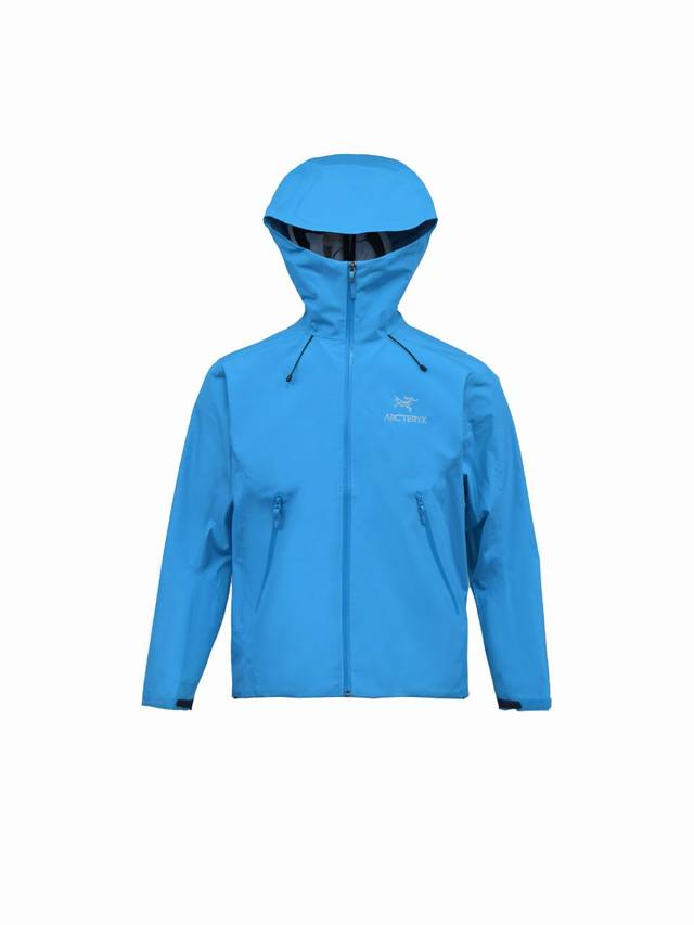 顶级版本 脂鲤蓝白底 Arc‘Teryx Beta Lt Gore-Tex Jacket-Men'S始祖鸟户外防水硬壳全压胶冲锋衣夹克外套 -Yb四次压胶工艺