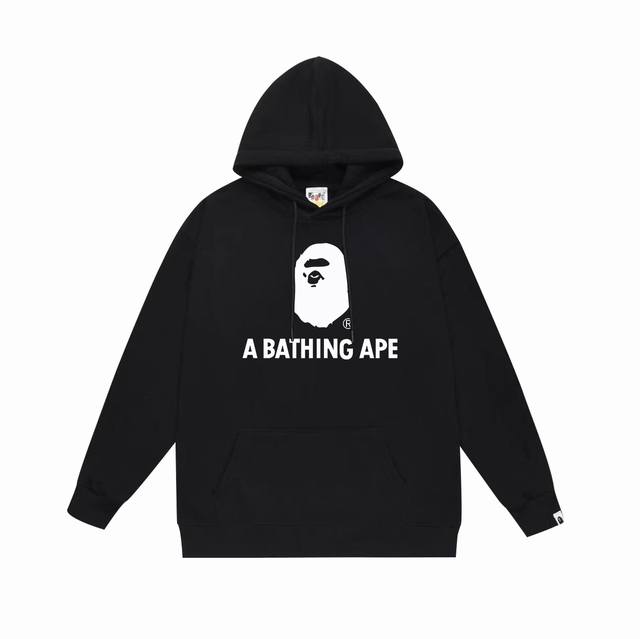 款号sc663#毛圈 加绒 顶级版本 Bape 猿人头经典字母印花连帽卫衣 采用380克大毛圈430克银狐绒 落肩大版型 面料 质感柔软不起球 进口环保印花胶浆