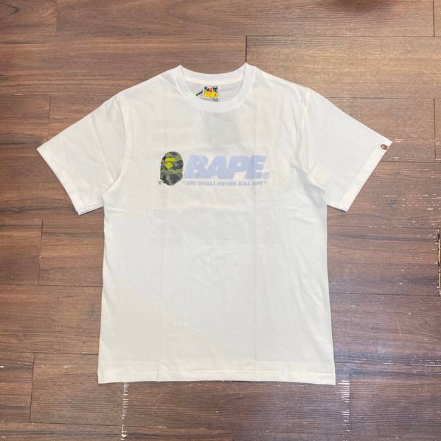 Sc070# 顶级版本 Bape Summer Camp 字母绿迷彩猿人头印花短袖t恤 采用260克优质高织纯棉面料 双纱精梳 质感柔软不起球 进口环保印花胶浆