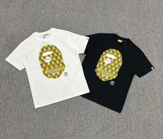 Sc020# 顶级版本 Bape Pokemon 比卡丘宝可梦联名猿人头印花 采用260克优质高织纯棉面料 双纱精梳 质感柔软不起球 进口环保印花胶浆 图案鲜明